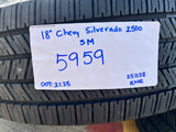 18" Chevy Silverado 2500 3500 OEM 5959 wheels rims FIRESTONE H/T2 Texas Truck Tire