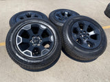 20" Dodge Ram 1500 OEM Laramie Black 2680 wheels rims tires 2024 2025 2026 NEW Texas Truck Tire