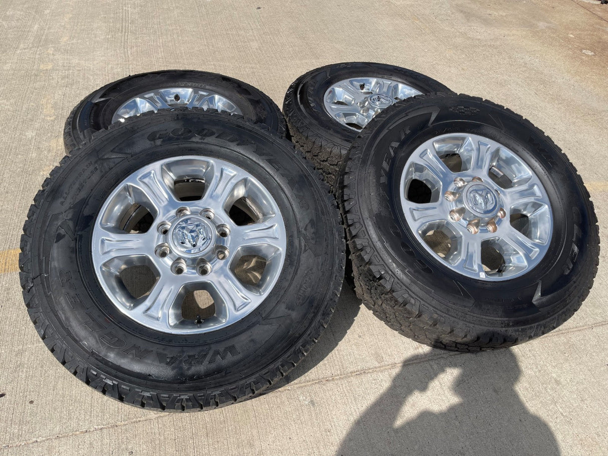 18" Ram 2500 3500 Laramie Power Wagon OEM wheels rims 2692 GOODYEAR A/T NICE Texas Truck Tire