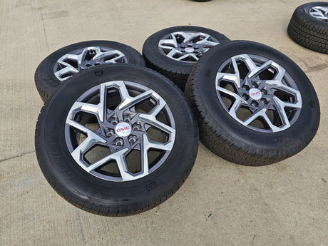 20" GMC Sierra Yukon AT4 Tahoe Silverado OEM wheels rims tires 2022 2023 2024 Texas Truck Tire