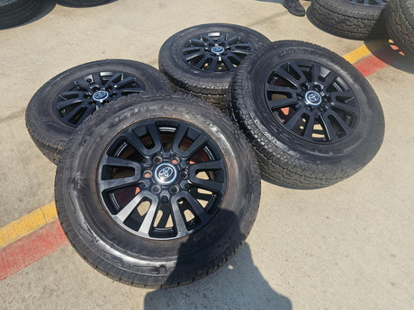 18" Toyota Land Cruiser OEM 95953 wheels rims BLACK Tundra Sequoia A/T NEW Texas Truck Tire