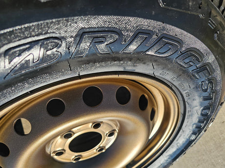 17" INEOS Grenadier OEM steel wheels rims BRONZE tires 2024 2025 2026 NEW Texas Truck Tire