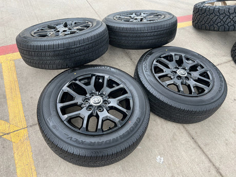 20" Toyota Tundra TRD OEM wheels rims 95359 75277 black Sequoia 2025 2026 NEW Texas Truck Tire