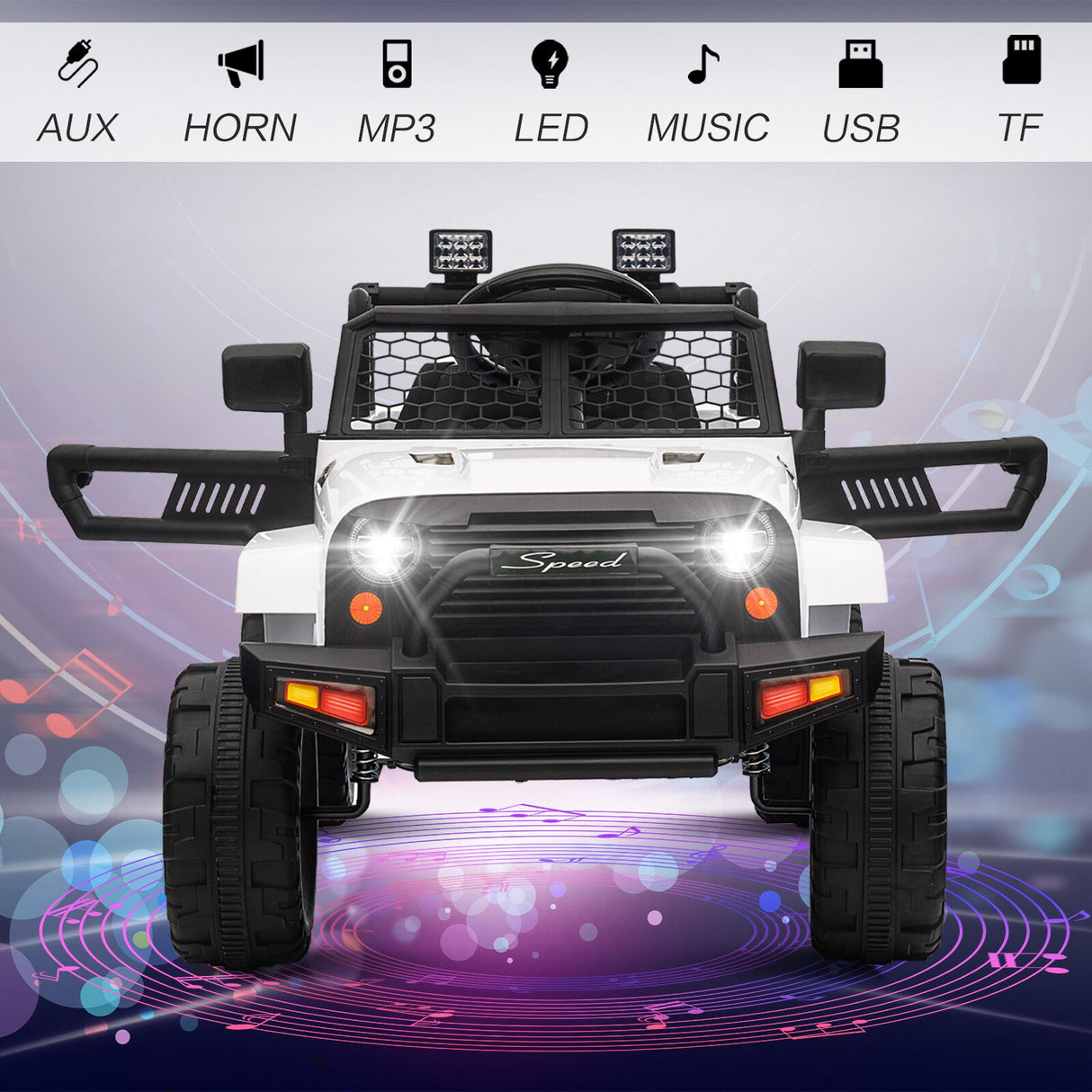 12V Battery-Powered Kids Ride-On Off-Road Truck Toy with Parent Remote Control