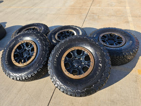 17" Ford Bronco SASQUATCH wheels rims BEADLOCK 10388 Ranger BFG KO2 A/T 37" Texas Truck Tire