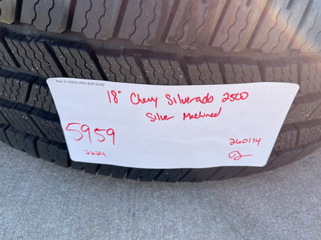 18" Chevy Silverado 2500 3500 OEM 5959 wheels rims MICHELIN DEFENDER LTX M/S2 Texas Truck Tire