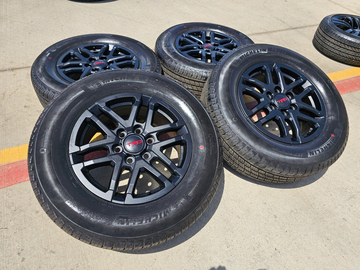 18" Toyota Tacoma 4Runner TRD OEM black 10641 wheels rims 2024 2025 2026 NEW Texas Truck Tire