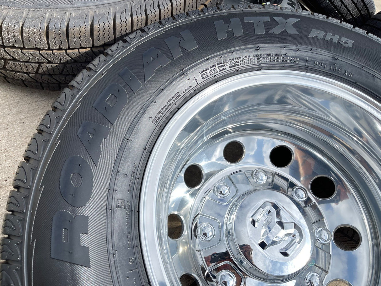 17" Dodge Ram 3500 Dually Laramie 8x200 wheels rims 2701 2702 OEM NEXEN NEW Texas Truck Tire