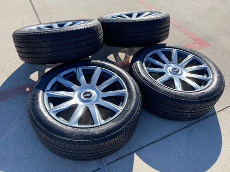 22" Cadillac Escalade Platinum OEM ORIGINAL 95078 wheels rims BRIDGESTONE NEW Texas Truck Tire