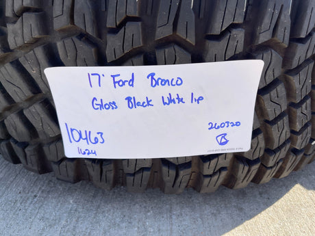 17" Ford Bronco HERITAGE Edition wheels rims white 2025 2026 GOODYEAR 35" Texas Truck Tire