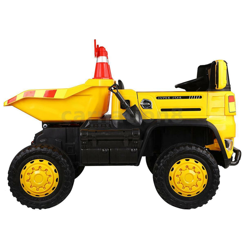 12V Four-wheel Drive Construction Truck 2.4G Remote Control/App Control Children's Electric Ride On Vehicle