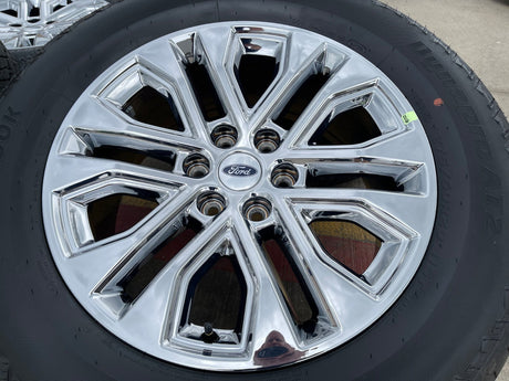 20" Ford F-150 LARIAT Limited OEM 10619 rims wheels CHROME Expedition 2026 NEW Texas Truck Tire