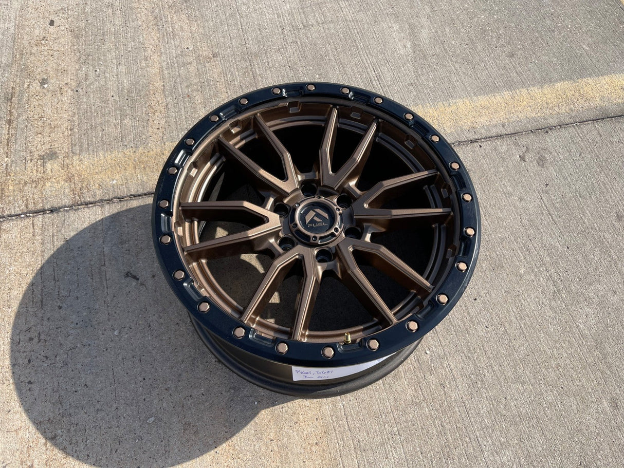 20x9 Fuel Rebel D681 Chevy Silverado RAM Tacoma wheel rim 6x139 6x5.5 Texas Truck Tire