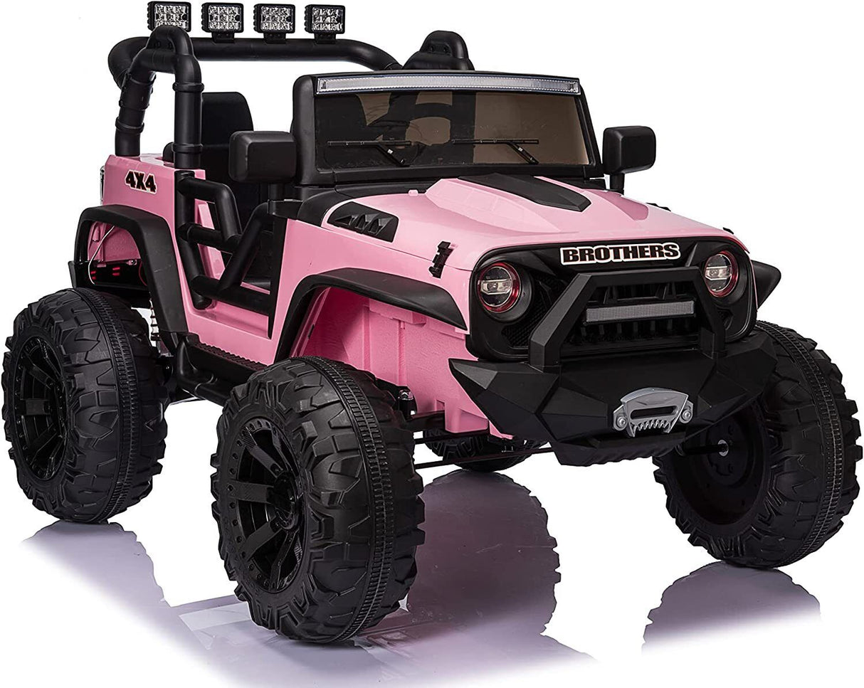 2 Seater Electric Kids Ride On Truck Car with Parent Remote Control and LED Lights - 24V 2x200W