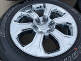 20" Dodge Ram 1500 OEM Laramie CHROME 2679 wheels rims 2023 2024 2025 2026 Texas Truck Tire