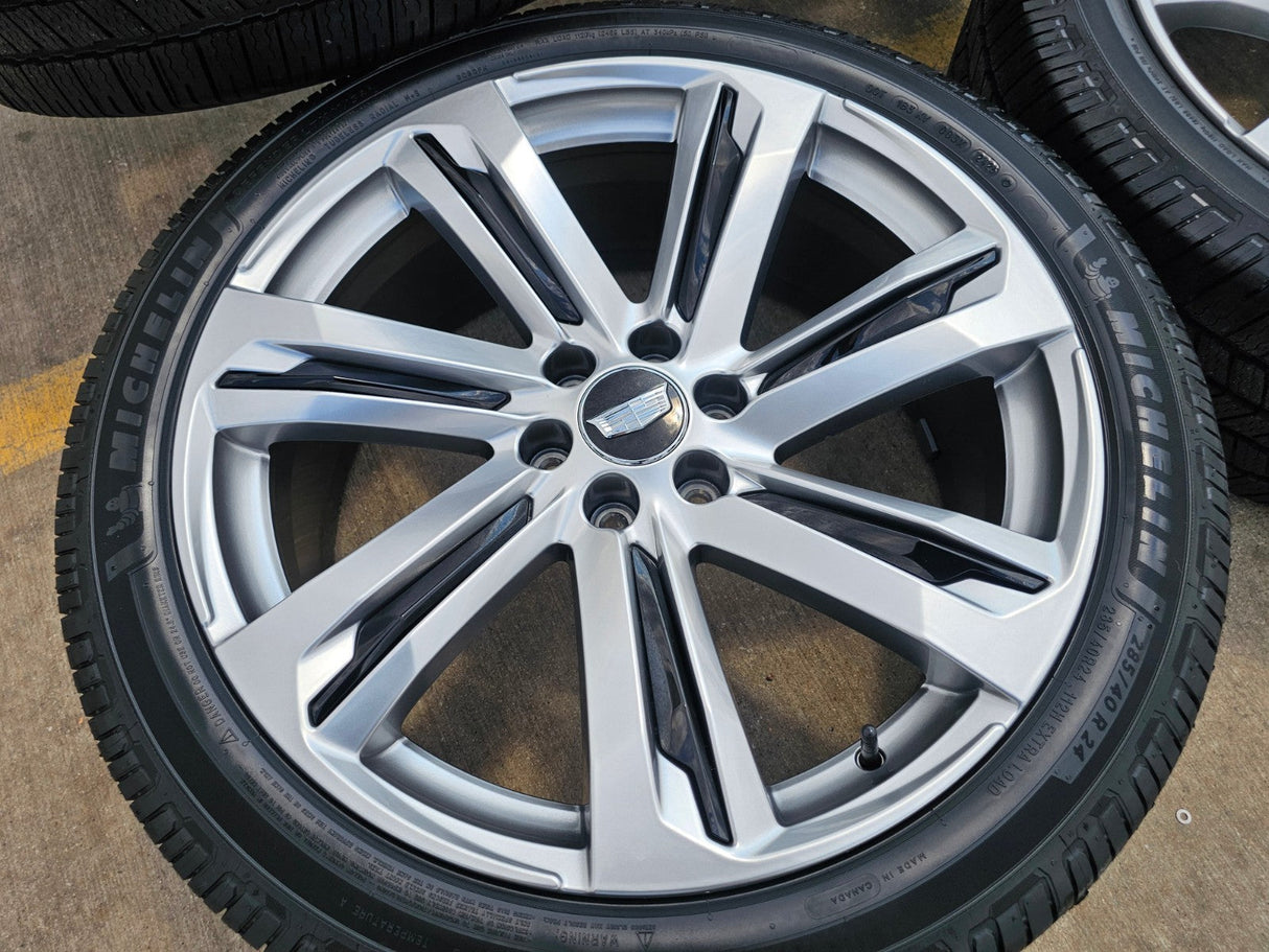 24" Cadillac Escalade V OEM wheels rims 2024 2025 2026 2027 NEW MICHELIN Texas Truck Tire