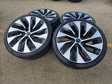 21" Lucid Air Grand Touring OEM 95542 95543 wheels rims black tires NEW Texas Truck Tire