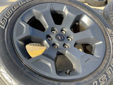 20" Dodge Ram 1500 OEM Laramie Black 2680 wheels rims 2022 2023 2024 2025 2026 Texas Truck Tire
