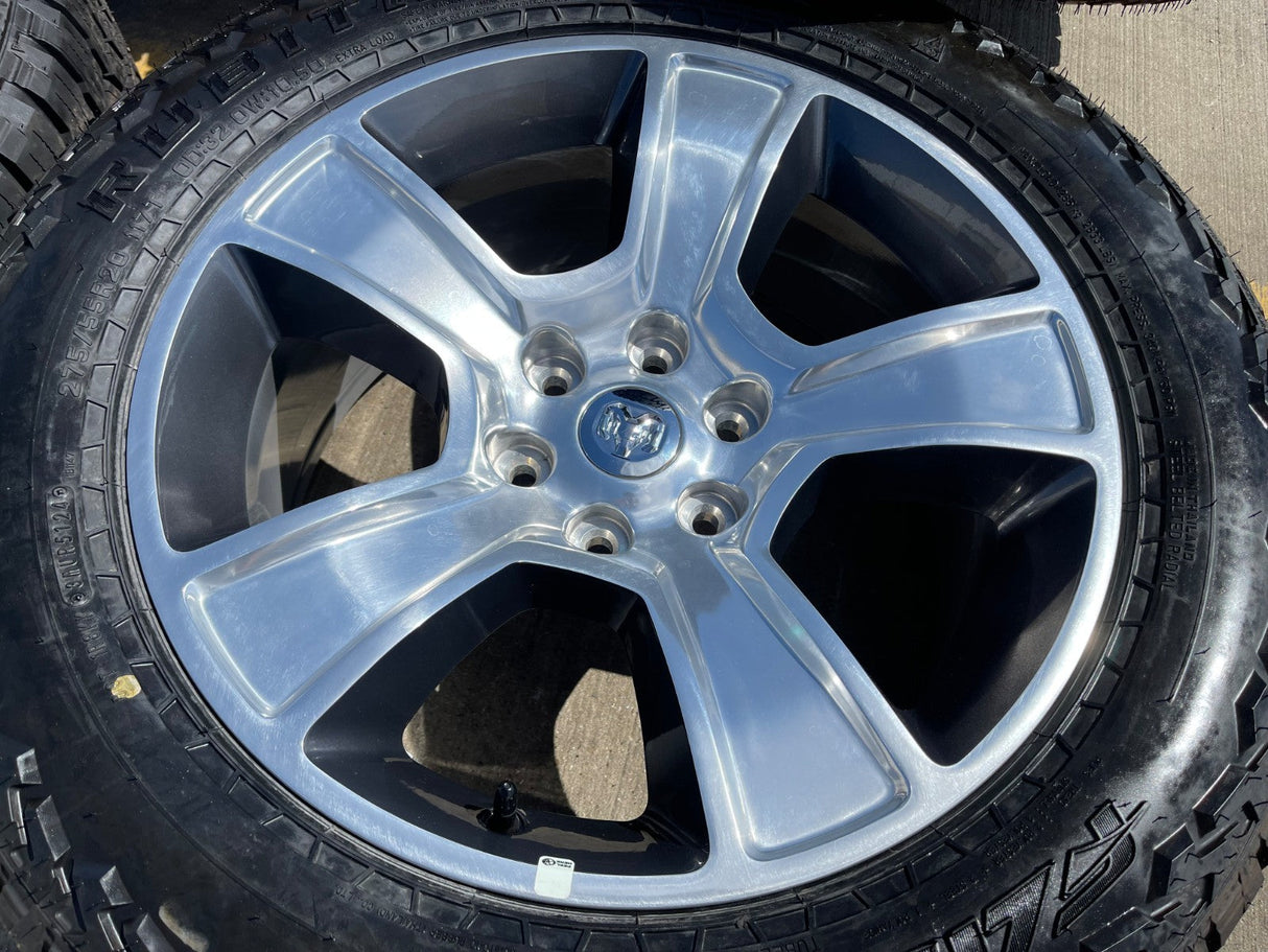 20" Dodge Ram 1500 OEM LIMITED 2676 2723 wheels rims 2025 2026 FALKEN A/T NEW Texas Truck Tire