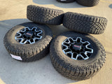 18" GMC Sierra AT4X Chevy Trail Boss 2500 OEM 14136 wheels rims GOODYEAR 35" Texas Truck Tire