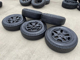 17" Jeep Wrangler Gladiator OEM wheels rims 9118 black tires NEW Texas Truck Tire
