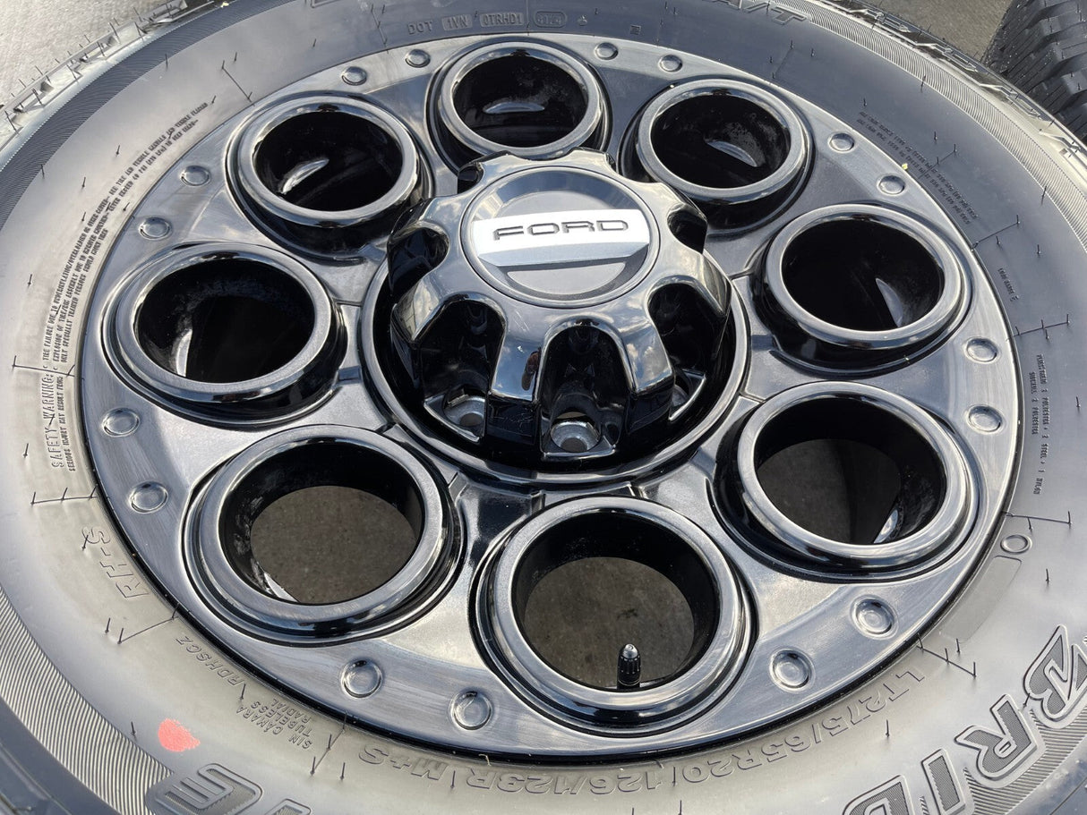 20" Ford F-250 F-350 OEM black Lariat 10299 10484 wheels rims 2024 2025 2026 NEW Texas Truck Tire