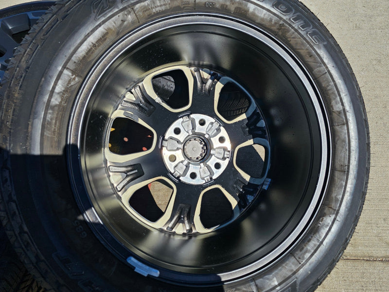 20" Dodge Ram 1500 OEM Laramie Black 2680 wheels rims 2022 2023 2024 2025 2026 Texas Truck Tire