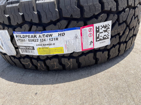 (1) 285/55/22 Falken Wildpeak A/T4 AT4W tire 285/55r22 NEW Texas Truck Tire