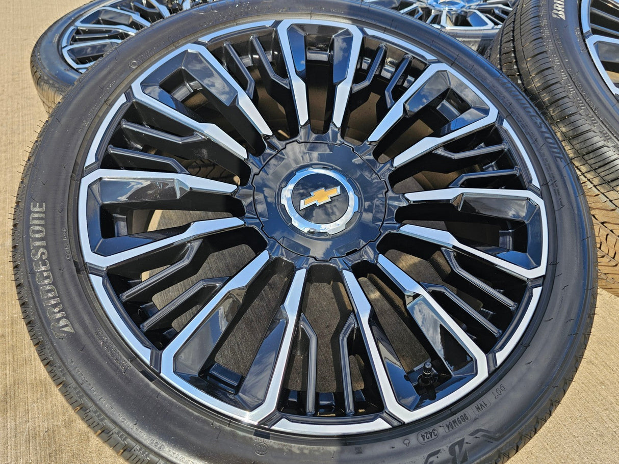 24" Chevy Tahoe Suburban Silverado OEM High Country wheels rims 2025 2026 NEW Texas Truck Tire