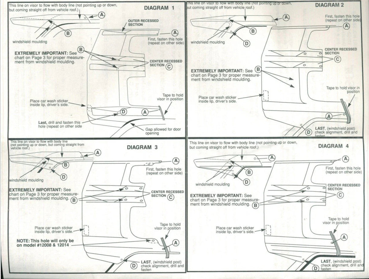 Complete Performance Lund Sun Visor Complete Kit - 1992-1997 Ford F-Series & Bronco Complete Performance