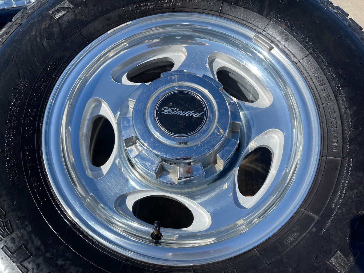 16" Ford F-250 F-350 Excursion OEM 3408 polished wheels rims tires Texas Truck Tire