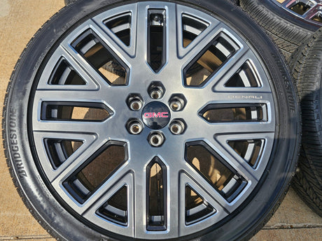 24" GMC Yukon Sierra DENALI OEM wheels rims tires 2022 2023 2024 2025 2026 NEW Texas Truck Tire