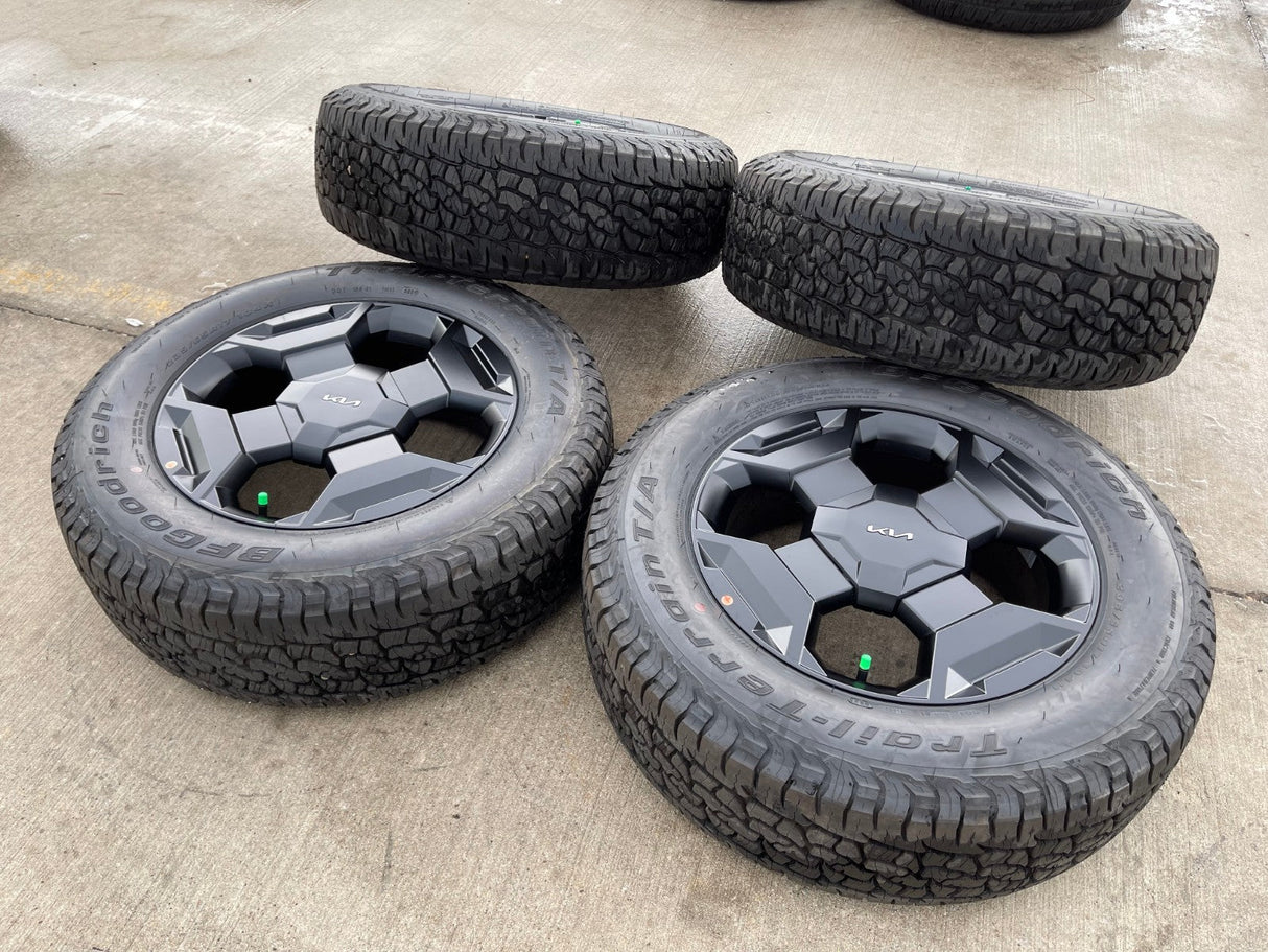 17" Kia Sorento X-PRO OEM wheels rims tires Telluride Sedona 2025 2026 NEW BFG Texas Truck Tire