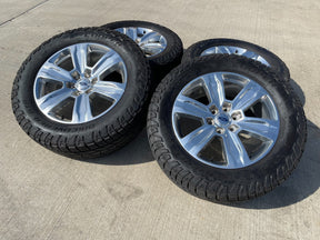 20" Ford F-150 Expedition OEM rims wheels polished 10004 tires COOPER A/T Texas Truck Tire