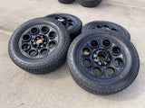 20" Ford F-250 F-350 OEM black Lariat wheels rims 10299 10484 tires NICE SET Texas Truck Tire