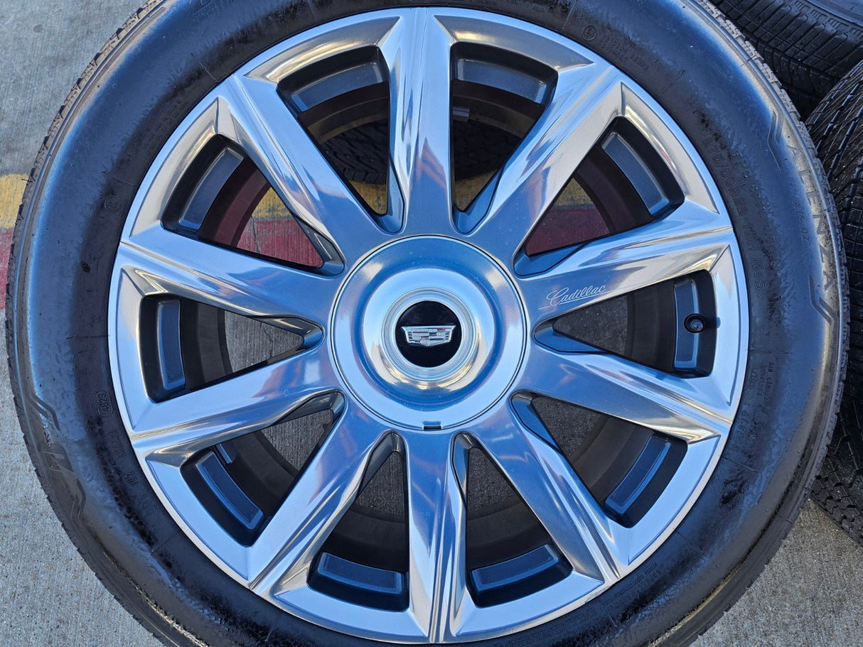 22" Cadillac Escalade Platinum OEM 95078 wheels rims 2023 2024 2025 2026 Texas Truck Tire
