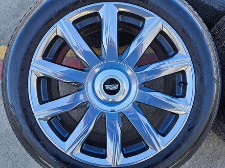 22" Cadillac Escalade Platinum OEM 95078 wheels rims 2023 2024 2025 2026 Texas Truck Tire
