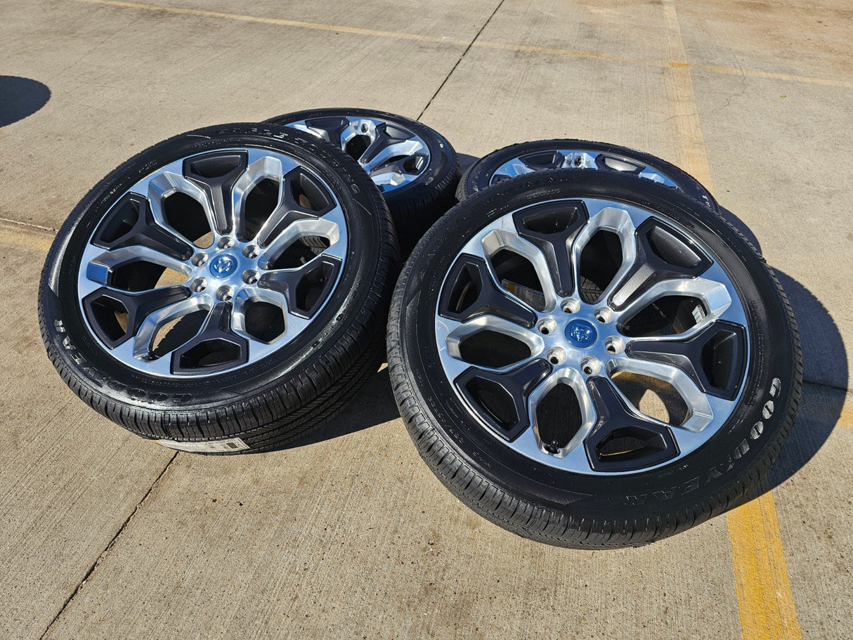 22" Dodge Ram 1500 OEM Laramie rims wheels tires 2685 GOODYEAR NEW Texas Truck Tire