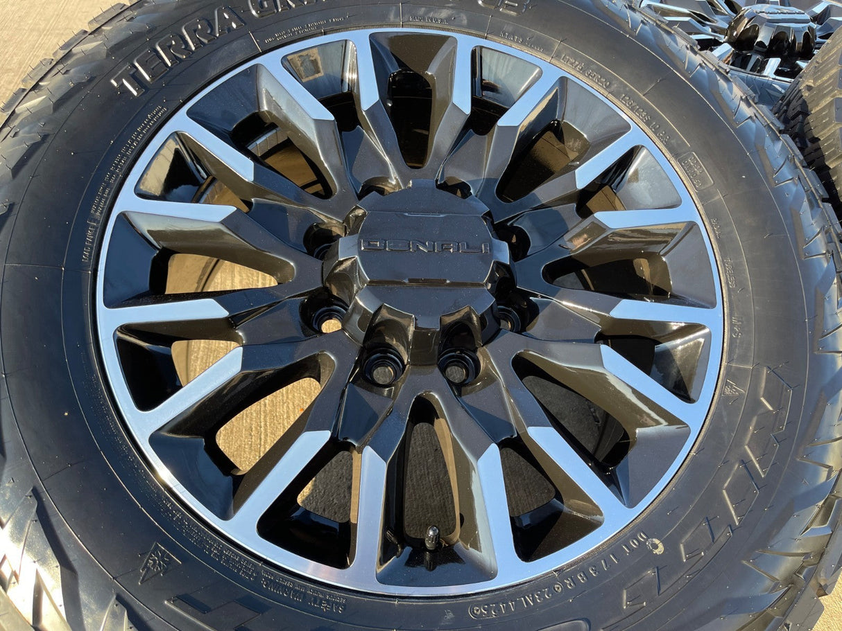 20" GMC Sierra Chevy Silverado 2500 3500 OEM Replica wheels rims NITRO 34" NEW Texas Truck Tire