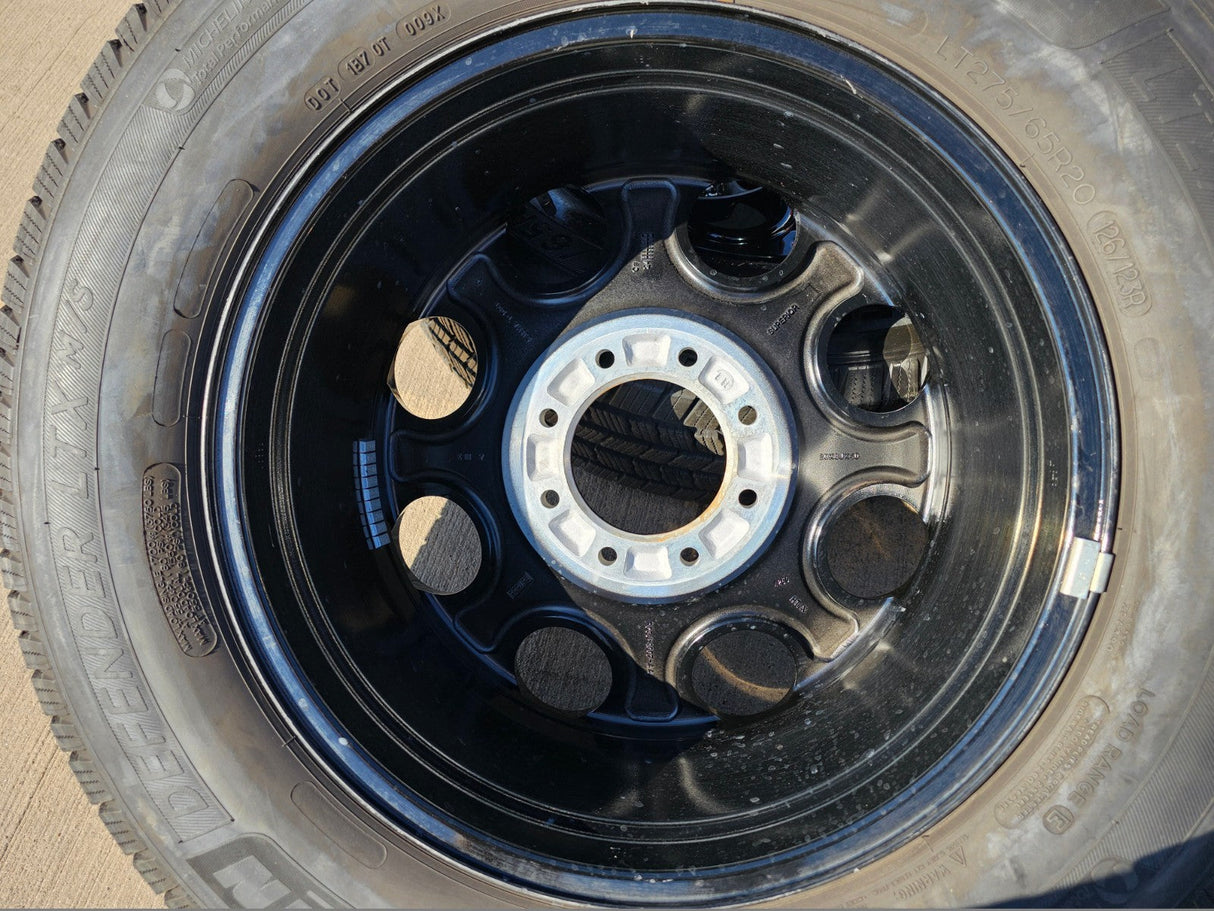 20" Ford F-250 F-350 OEM black TREMOR 10299 10484 wheels rims MICHELIN DEFENDER Texas Truck Tire