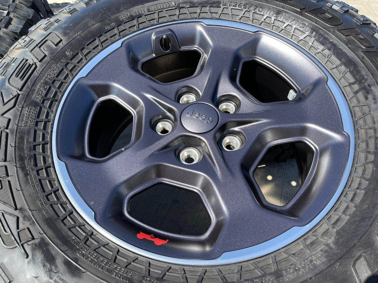 17" Jeep Wrangler Gladiator RUBICON OEM 9236 wheels rims FALKEN M/T Texas Truck Tire