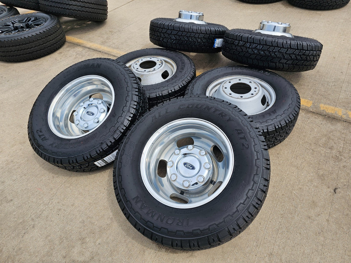 17" Ford F-350 Dually OEM 10477 10478 rims wheels 2024 2025 2026 IRONMAN A/T NEW Texas Truck Tire