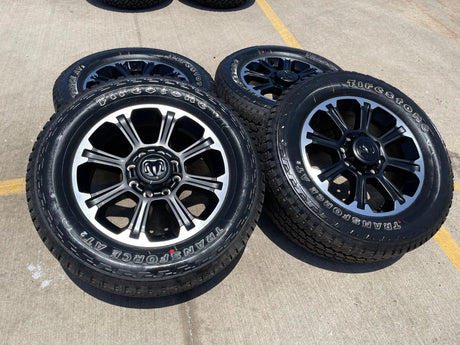 20" Dodge Ram 2500 3500 LARAMIE OEM wheels rims A/T tires 2025 2026 NEW Texas Truck Tire