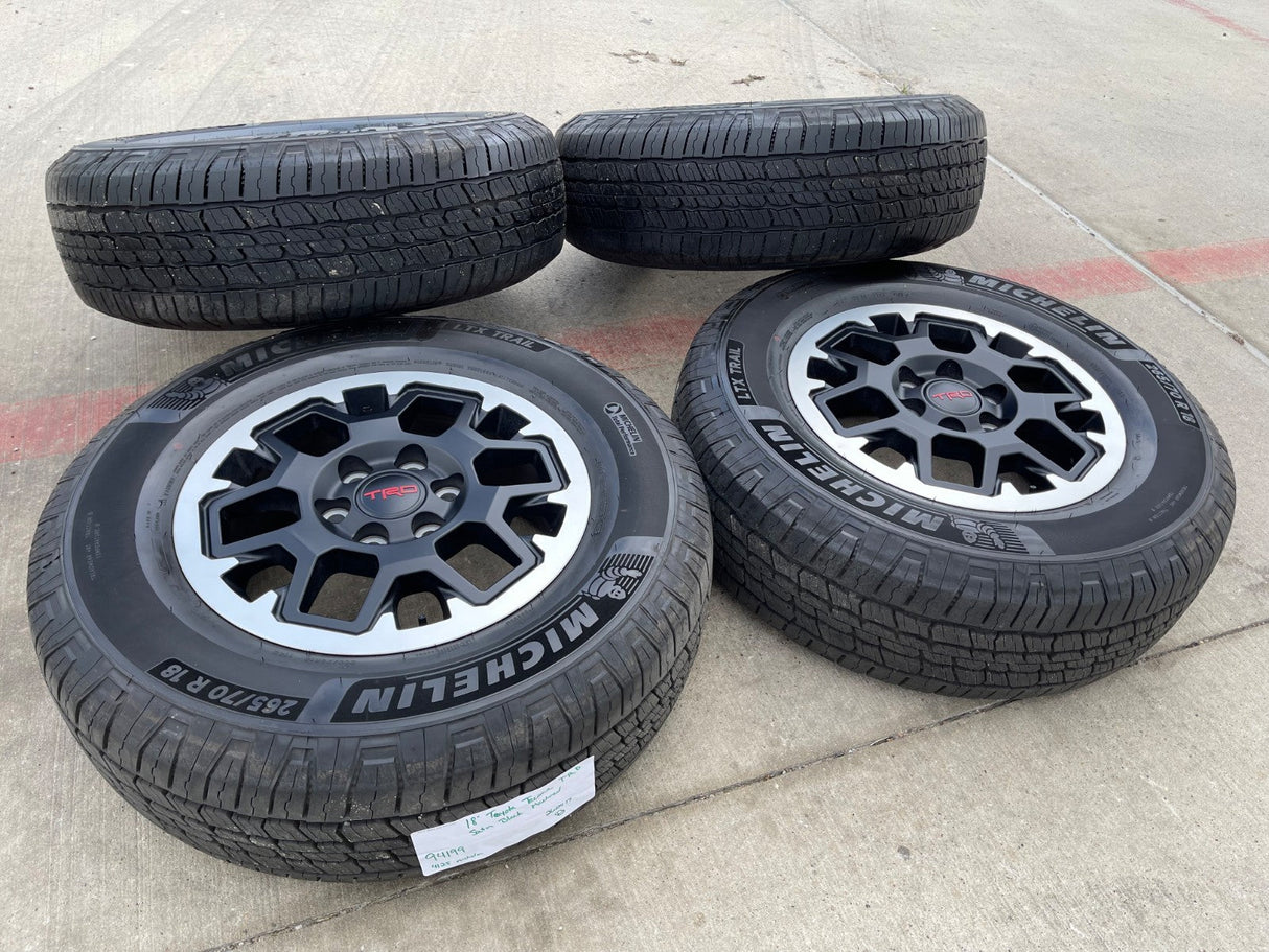 18" Toyota Tacoma 4Runner TRD OEM 94199 wheels rims 2024 2025 2026 MICHELIN NEW Texas Truck Tire