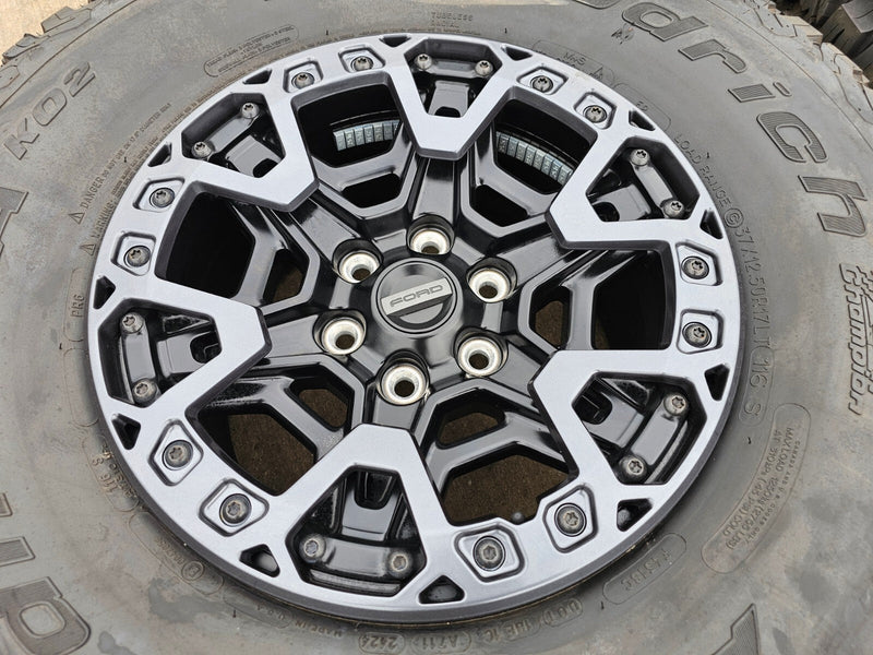 (5) 17" Ford F-150 Raptor R OEM BEADLOCK rims wheels 2024 2025 2026 BFG NEW Texas Truck Tire