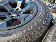 20" Dodge Ram 1500 OEM Laramie Black 2680 wheels rims 2022 2023 2024 2025 2026 Texas Truck Tire