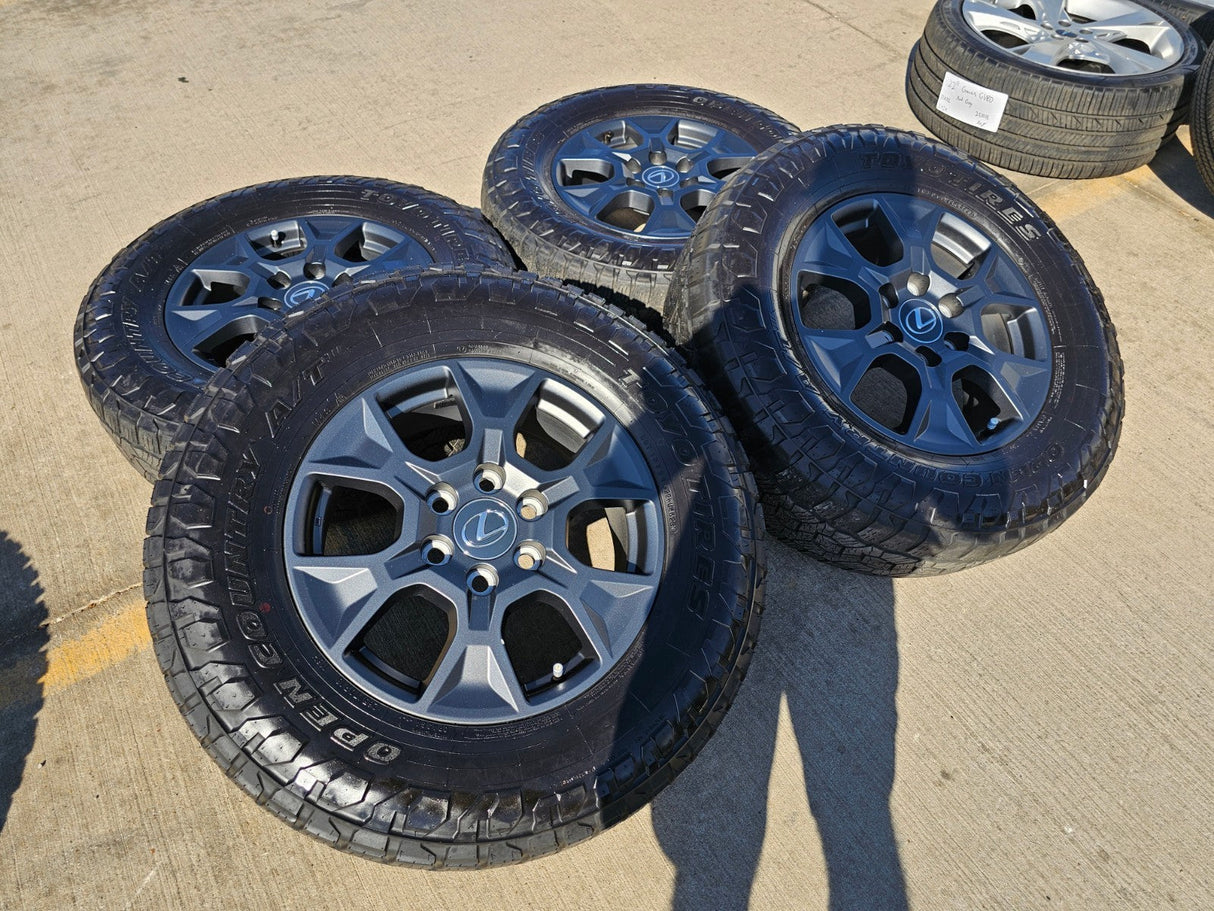 18" Lexus GX550 OEM wheels rims Toyota Land Cruiser Tundra Sequoia TOYO A/T3 Texas Truck Tire