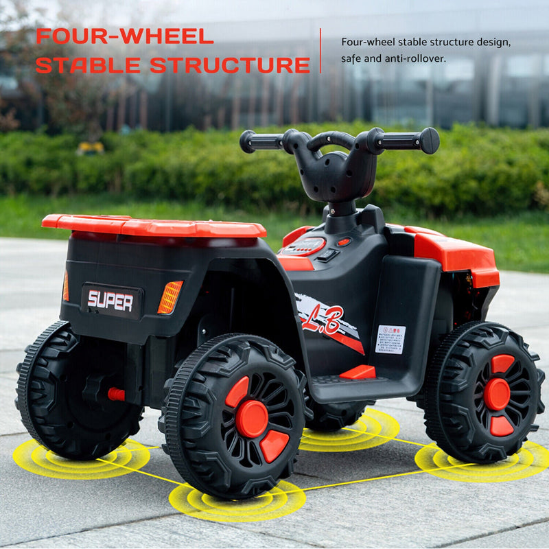 6V Electric ATV Quad Kids Ride-on Car Battery Powered 4-Wheel Motorcycle