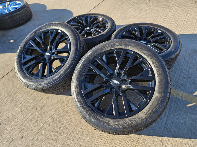 22" GMC Yukon Sierra OEM Chevy Silverado Tahoe 5903 wheels rims 2023 2024 2025 Texas Truck Tire