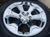 20" Dodge Ram 1500 OEM Laramie CHROME 2680 wheels rims 2022 2023 2024 2025 2026 Texas Truck Tire
